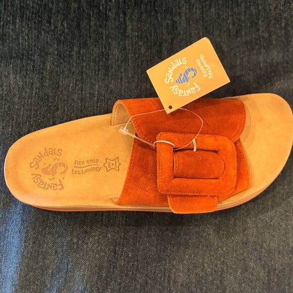 Fantasy Sandals - Vasileia Mandarin Vino - Multiple Sizes (NEW W/ BOX) - Picture 1 of 3